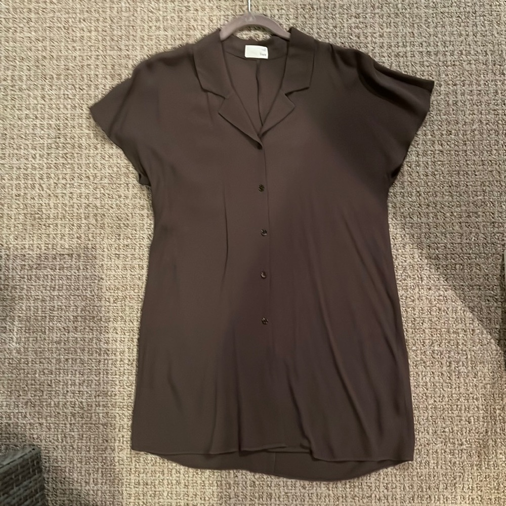 Knee length shirt dress